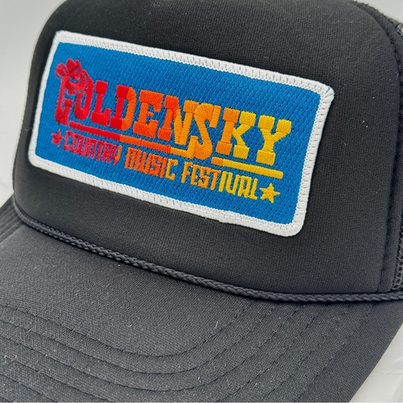 NWT Aviator Nation Golden Sky 2014 Festival Trucker Hat Cap Black Country Music - Picture 10 of 16
